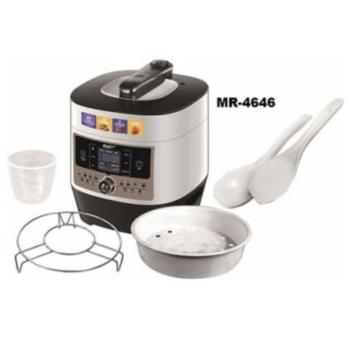 زودپز و مولتی کوکر مایر مدل MR-4646 ا pressure cooker and multicooker brand Meyer 1000 watts6 liters model MR-4646